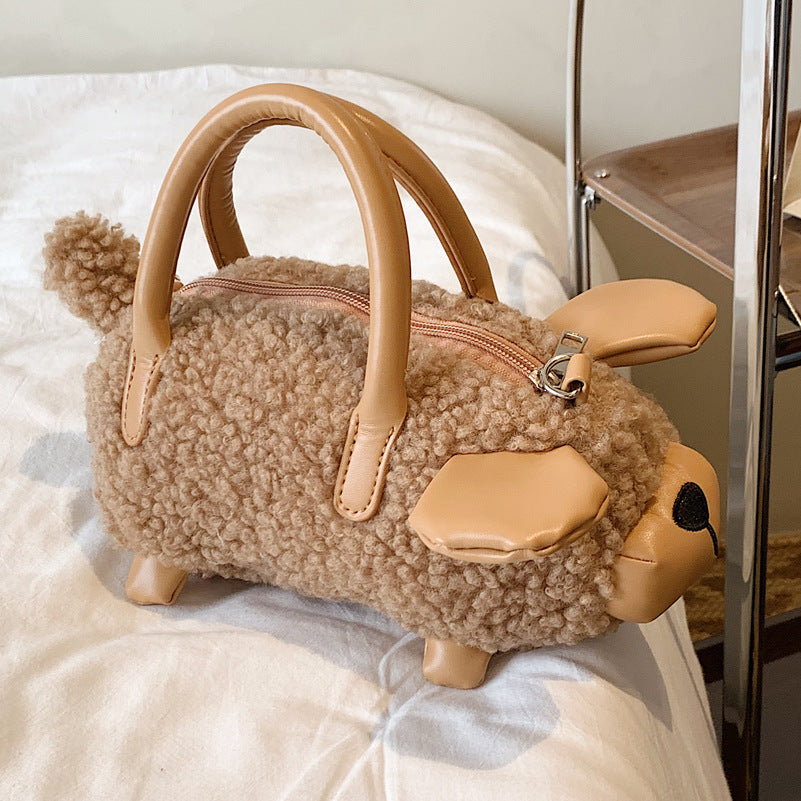Wholesale Plush Lamb Shoulder Bag